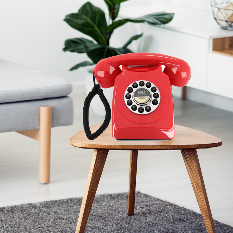 Pure Clean Retro Design Classic Vintage Old Fashioned Corded Landline Phone & Reviews Wayfair